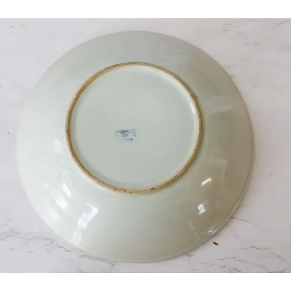 Vintage Blue Koi Fish Bowl 9